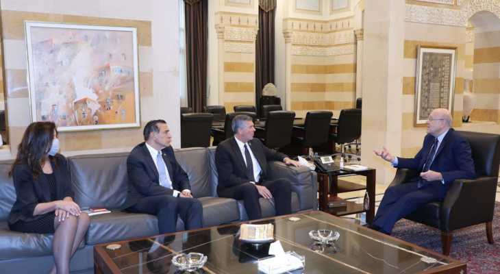 ميقاتي: نقدر وقوف أميركا الى جانب لبنان