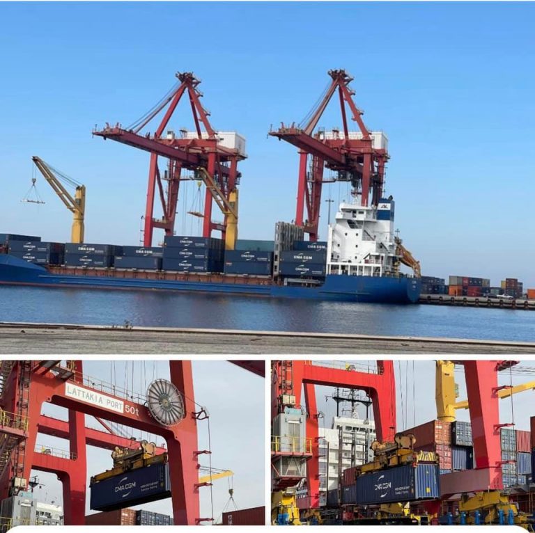 إستئناف العمل بمرفأ اللاذقية بعد الإستهداف “الإسرائيلي”