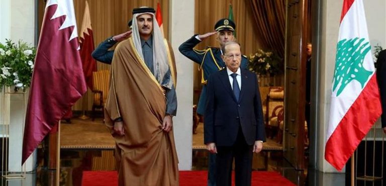 عون: لطالما وقفت قطر إلى جانب لبنان