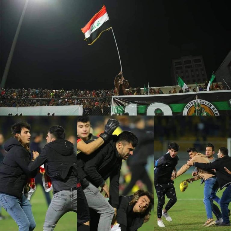 جماهير أربيل اقتحمت الملعب واعتدت على مشجعي “الشرطة”!