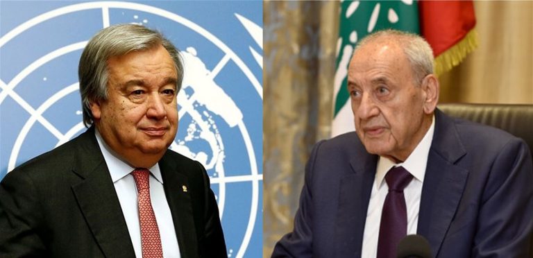 غوتيريش في عين التينة للقاء بري