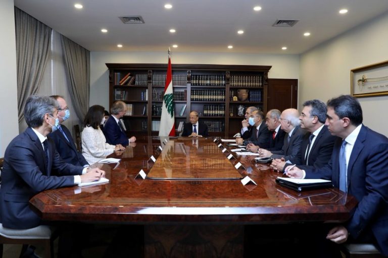 عون استقبل بيدرسون