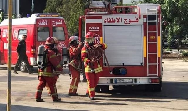 حريق كبير في طريق الجديدة