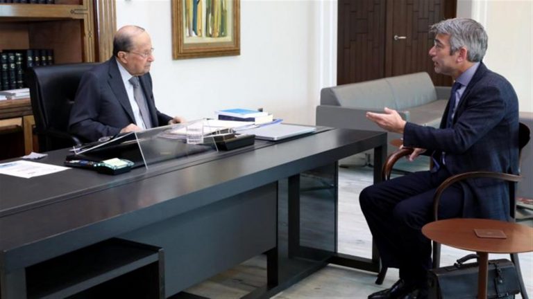 عون إطّلع من فياض على خطة الكهرباء وبحث وسليم ترسيم الحدود