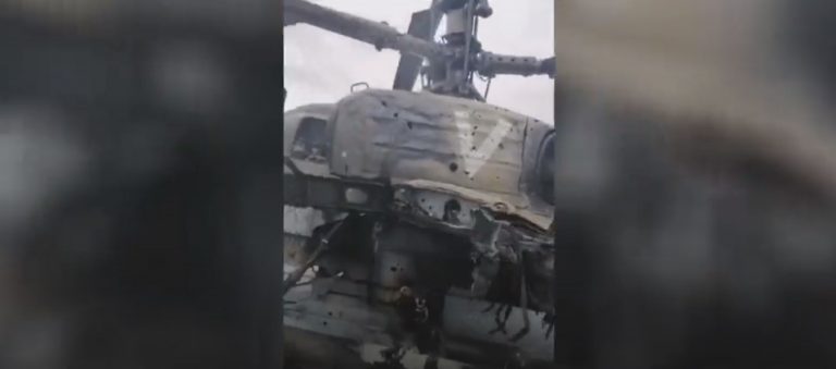 بالصور: مروحيات روسية أسقطتها الدفاعات الأوكرانية قرب كييف