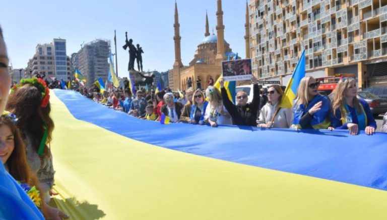 مسيرة للجالية الاوكرانية في لبنان