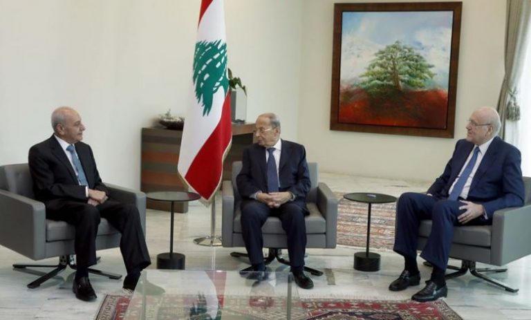 ترسيم الحدود البحرية بين عون وبري وميقاتي