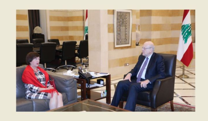 فرونتسكا بعد لقائها ميقاتي: سأقدم تقريرا عن لبنان في جلسة مجلس الامن