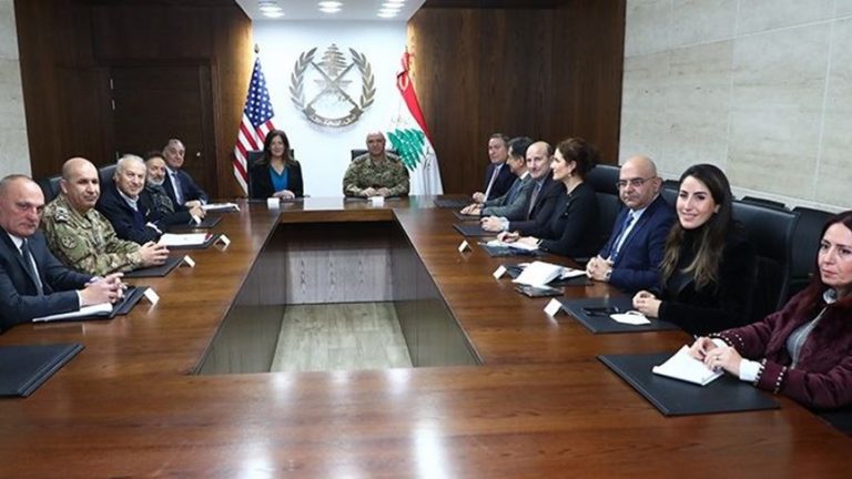 قائد الجيش استقبل وفداً أميركياً بحضور شيا