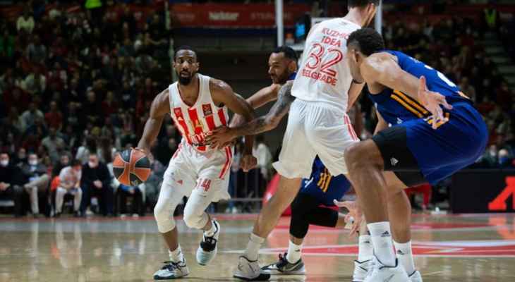 سلة اوروبية: ريد ستار يفوز على ريال مدريد