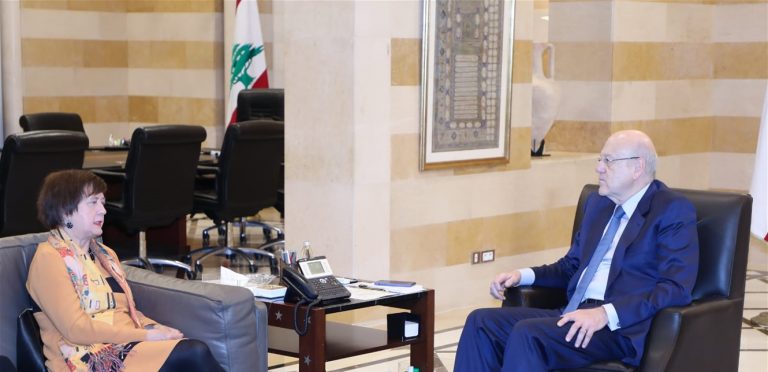 ميقاتي: لتكثيف التحرك الدولي لمؤازرة لبنان في هذه المرحلة الصعبة