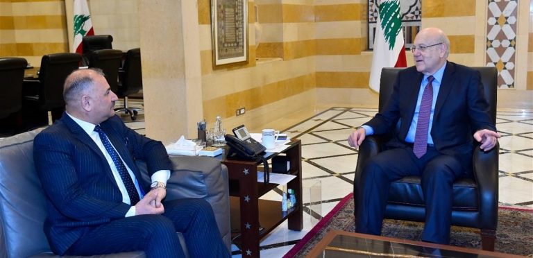 ميقاتي بحث ووزير الصناعة العراقي آفاق التبادل التجاري