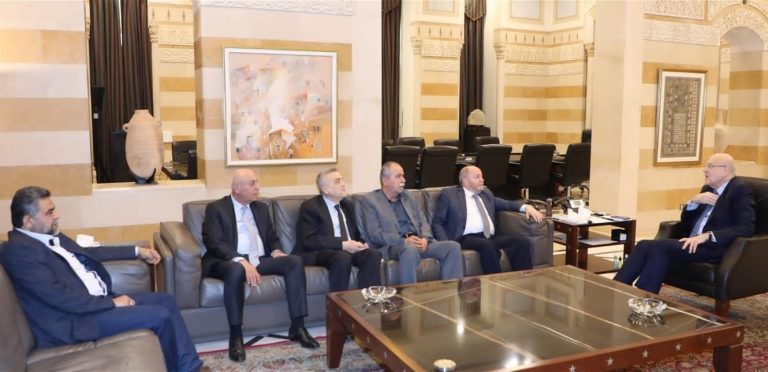 ميقاتي التقى وفد من الاتحاد العمالي