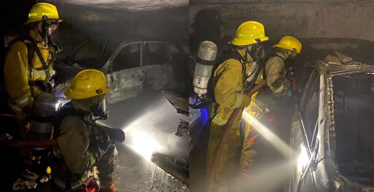 بالفيديو.. احتراق سيارات في كاراج مبنى سكني في الضاحية