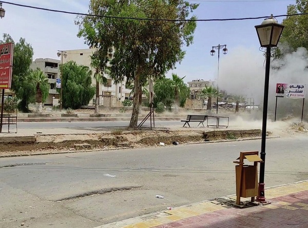 مقتل ارهابي اثناء محاولته زرع عبوة ناسفة وسط درعا