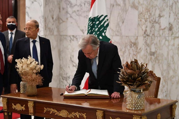 غوتيريش مهنئاً لبنان: ننتظر تشكيل حكومة جامعة سريعاً