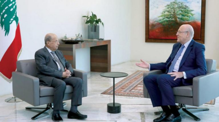 خاص “الجريدة”: ميقاتي يزور بعبدا غداً.. الحكومة أم الترسيم!