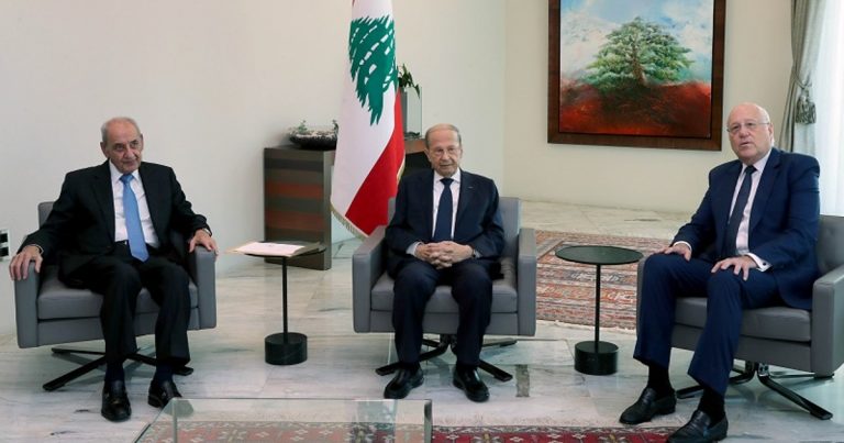 عون وميقاتي وبري