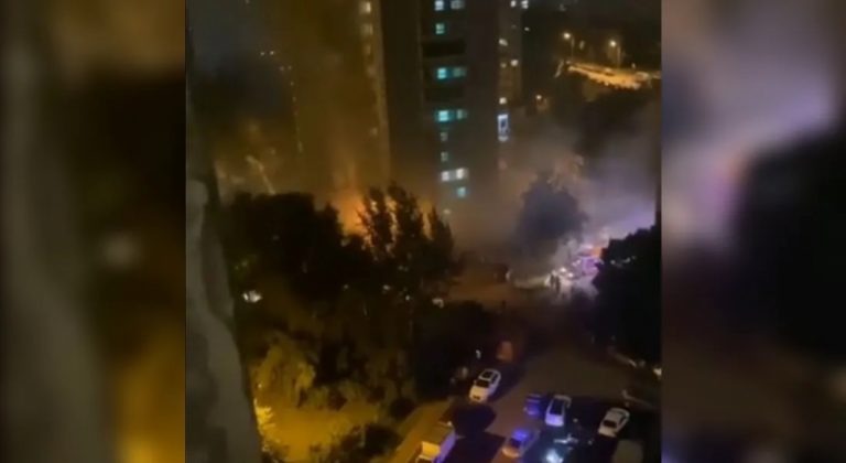 بالفيديو: قتلى وجرحى بحريق مبنى في موسكو