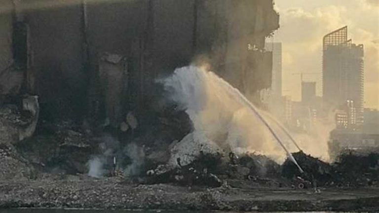 “الدفاع المدني”: انتقلنا الى المرحلة الثانية من عملية تبريد الاهراءات