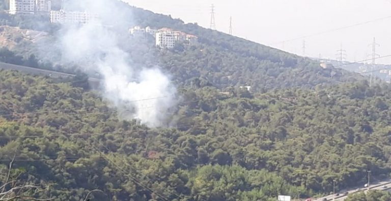 الدفاع المدني يستقدم تعزيزات لمحاصرة النيران في أحراج رومية