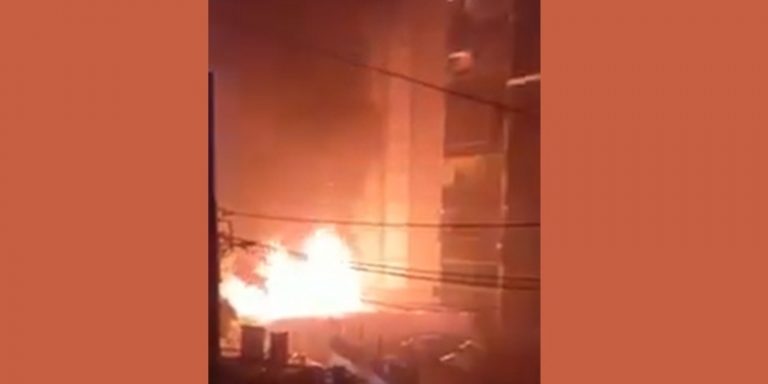 بالفيديو: حريق في البسطة