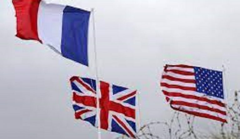 بيان أميركي فرنسي بريطاني بشأن “التهديدات النووية”