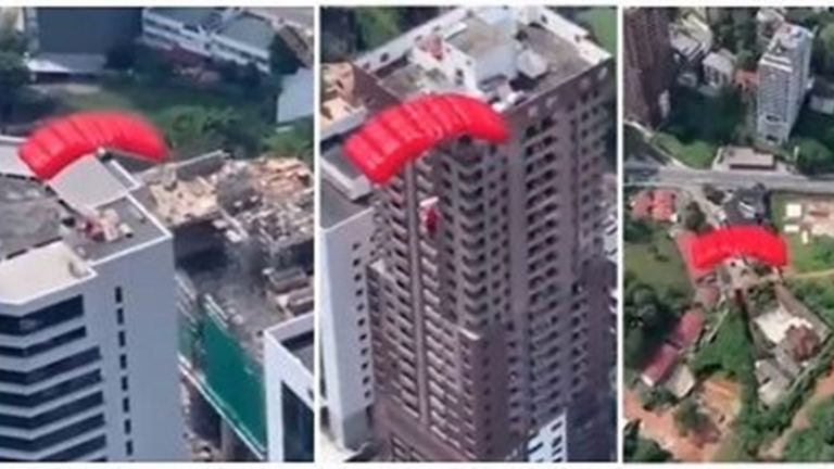 فيديو لمظليّ رمى زميله .. لأصحاب القلوب القوية