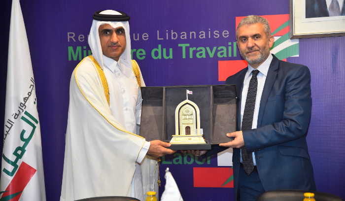 بيرم عرض مع وفد قطري آلية توفير فرص عمل للبنانيين