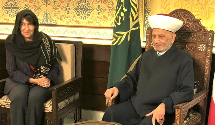 دريان يلتقي السفيرة الفرنسية