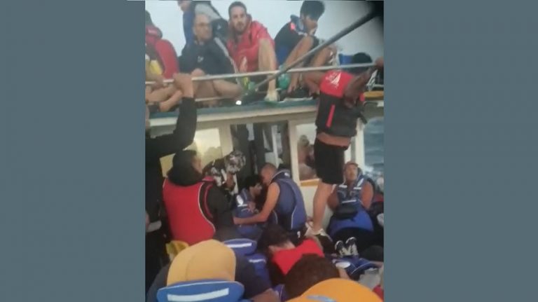 أول مقطع فيديو لـ”مركب الموت” قبل غرقه!