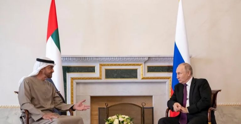 محمد بن زايد وبوتين يبحثان العلاقات الثنائية..اليكم التفاصيل!