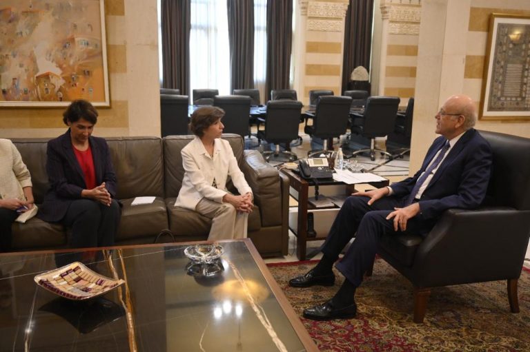 ميقاتي يلتقي وزيرة الشؤون الخارجية الفرنسية