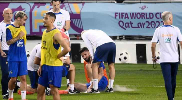 قلق في فرنسا بعد اصابة جيرو في التدريبات