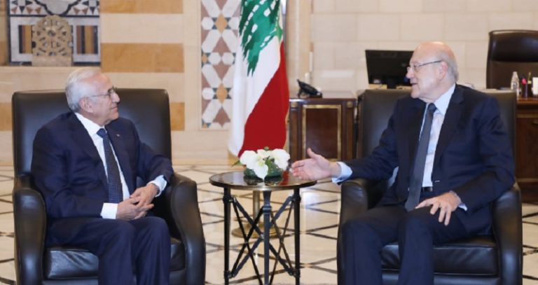 ميشال سليمان يزور ميقاتي ويشيد بعمله