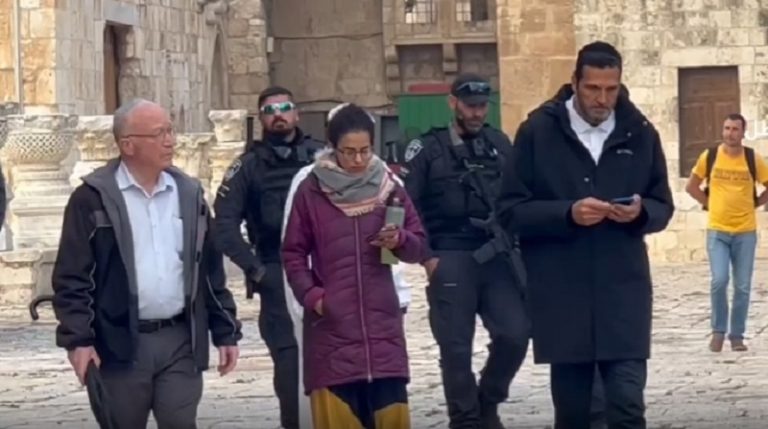 بالفيديو: مستوطنون يقتحمون المسجد الأقصى