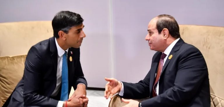 على هامش مؤتمر المناخ.. السيسي يلتقي رئيس وزراء بريطانيا