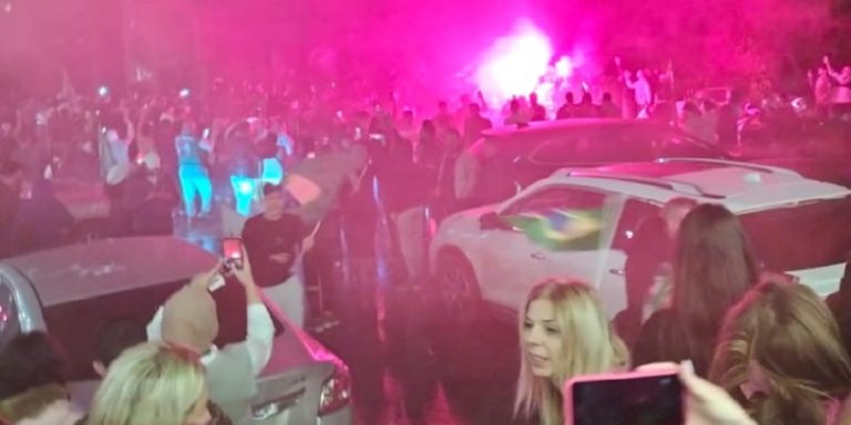 بالفيديو.. احتفالات لبنانية بفوز البرازيل