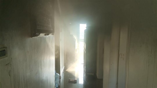 حريق داخل منزل في صور
