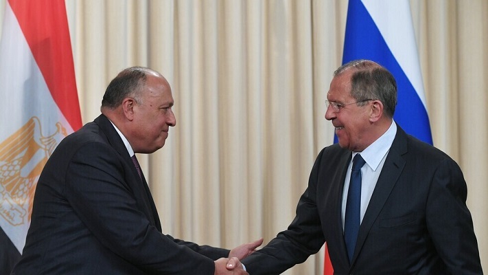 شكري ولافروف بحثا العلاقات الثنائية بين مصر وروسيا