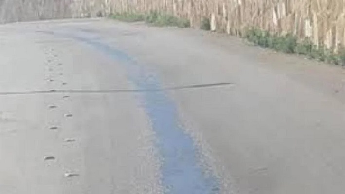 تسرّب للمازوت على طريق دير مار يوسف.. فاحذروا!