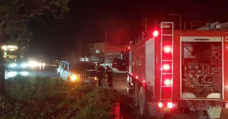 حريق داخل سيارة في جعيتا