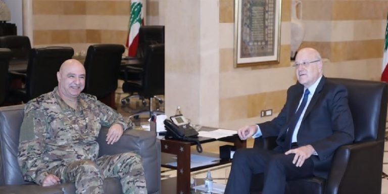 لقاء تشاوري بين ميقاتي والوزراء غدا.. وقائد الجيش يطمئن الى استقرار الامن