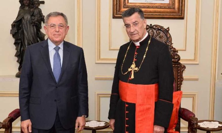 السنيورة من بكركي: لتصويب البوصلة لإخراج لبنان من المآسي