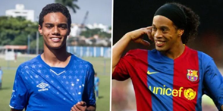نجل رونالدينيو ينضم إلى برشلونة