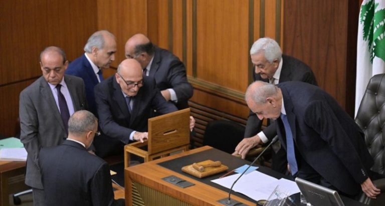 مجلس نواب نبيه بري صندوق اقتراع انتخاب جلسة انتخابية