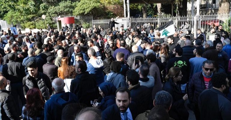 اعتصام قصر العدل بيروت اهالي ضحايا المرفأ