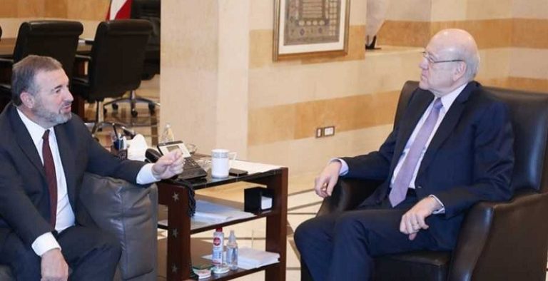 ميقاتي بحث وكاريه مشاريع البنك الدولي في لبنان