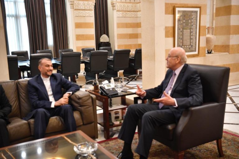 ميقاتي يلتقي عبد اللهيان.. تأكيد إيراني على دعم لبنان