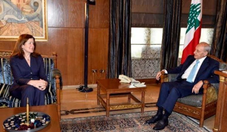 السفيرة الأميركية لبرّي: لِمَ نكون ضد فرنجية